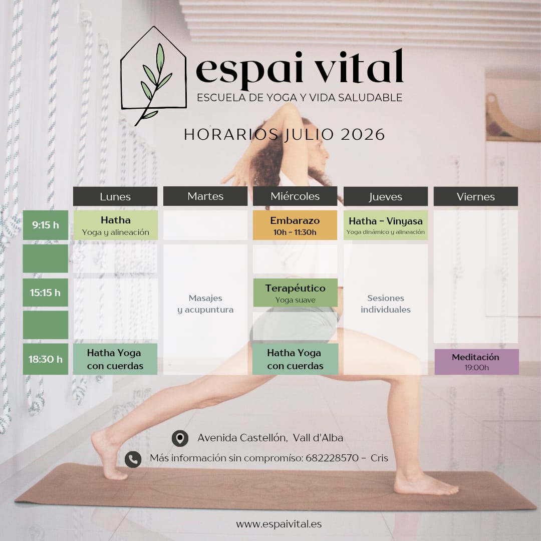 Espaivital horario julio 2026